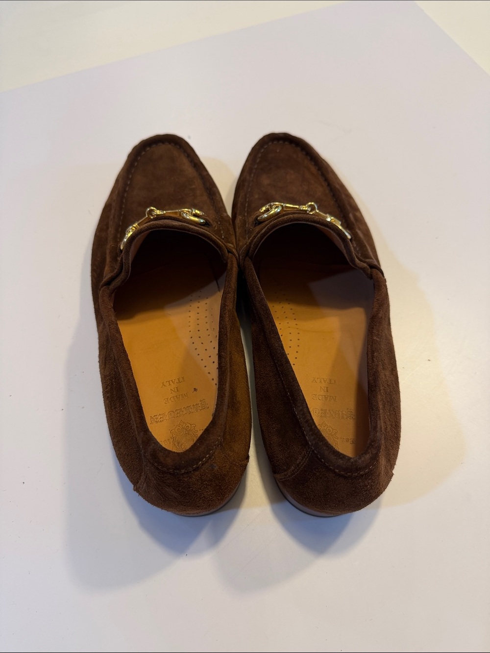 Yuketen Dark Brown Moc Ischia Horsebit Suede Loafers Sz 10.5.  Bag3